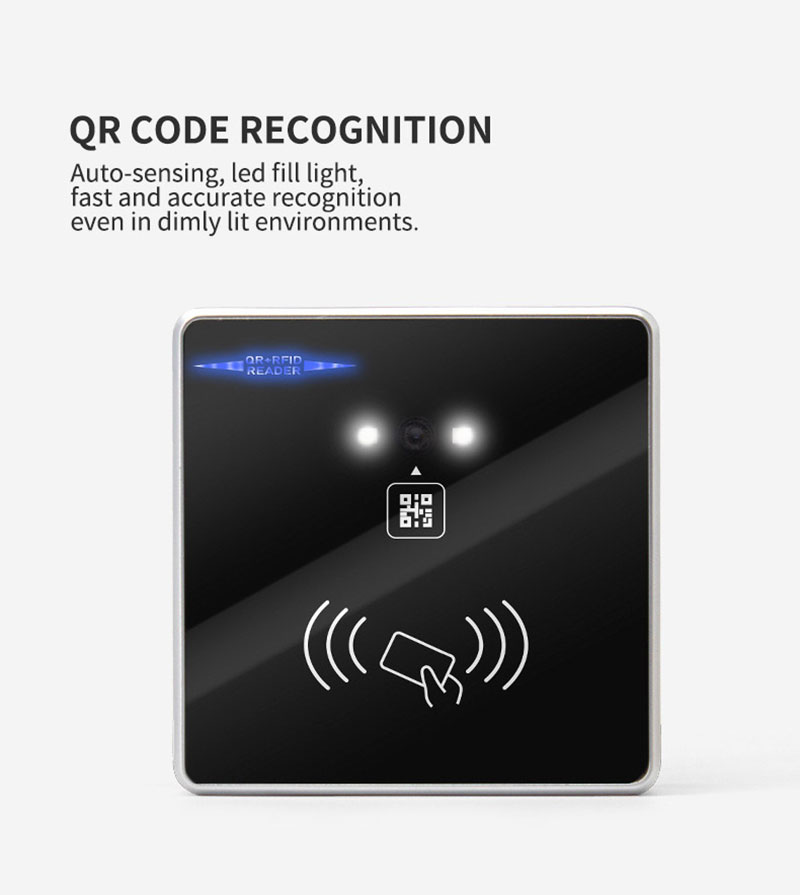 Leitor de controle de acesso RFID para leitura de código QR multifuncional 4