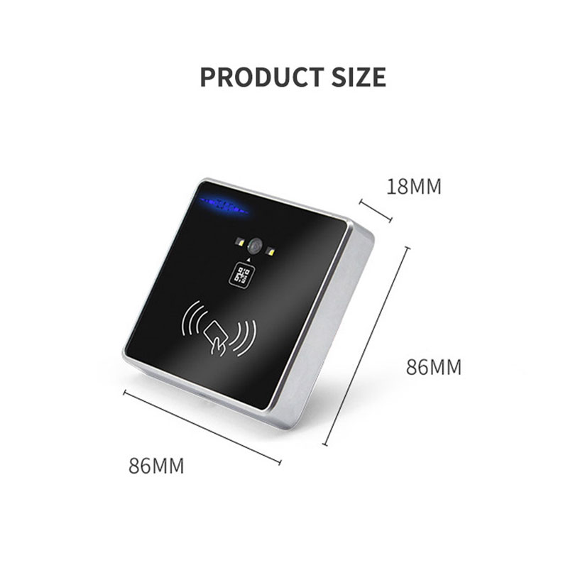 Leitor de controle de acesso RFID de leitura de código QR multiuso 9