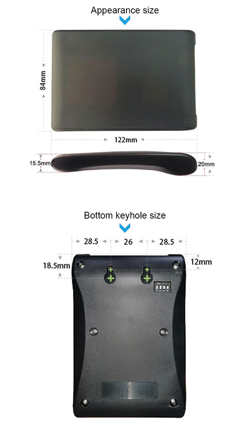 Porta serial Wigand comunicação 2dBi leitor de etiquetas RFID UHF de mesa leitor UHF 2