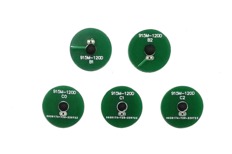 Material de PCB de etiqueta UHF resistente a altas temperaturas de 12 mm, protocolo de etiqueta eletrônica RFID ISO/IEC18000-6
